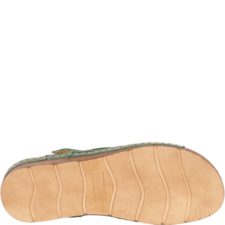 Sandały damskie skórzane marki Syrena SST 907 zielone