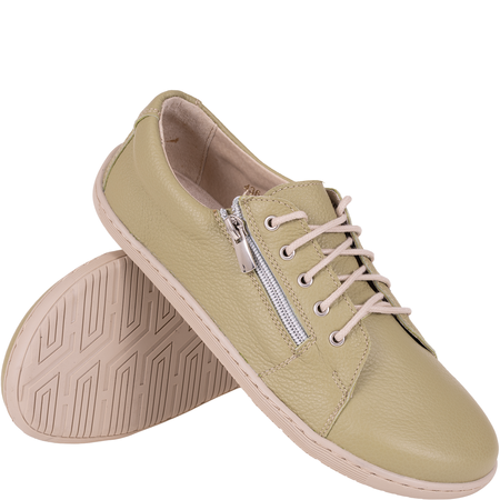 Wygodne półbuty BareFoot Syrena SH 436 - skóra, zielone