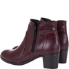 Komfortowe botki damskie Syrena SE 404 bordowe skóra