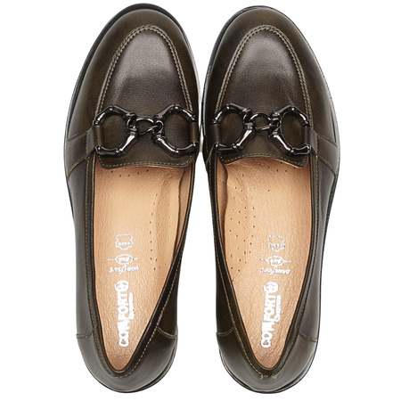 Mokasyny damskie Syrena SE P-255 w kolorze zielonym