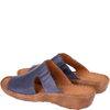 Skórzane klapki damskie marki Syrena SST 663 niebieskie