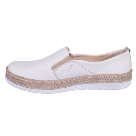 Półbuty damskie skórzane marki Syrena SW 220644 białe