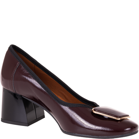 Czółenka damskie skórzane marki Syrena SGO 2096 bordo lakier