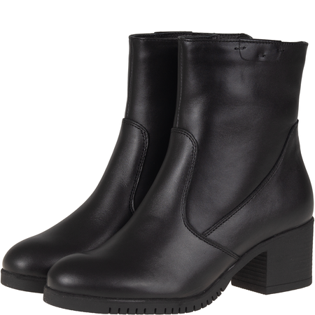 Czarne botki na słupku Syrena SST 4105 - 6 cm obcas