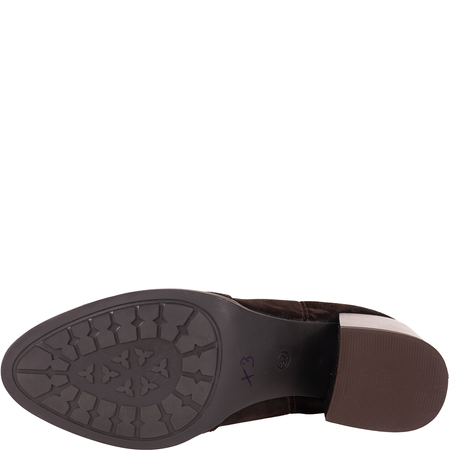 Botki damskie Syrena SLA 1131/224 czekolada skóra naturalna