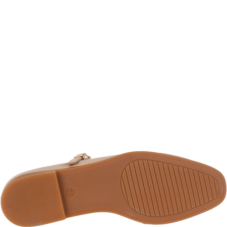 Baleriny Syrena SE P-297 cappuccino, skóra naturalna, pasek