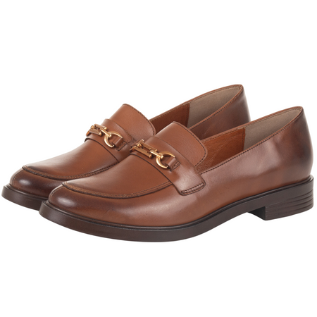 Mokasyny damskie skórzane marki Syrena SE 02902 brązowe