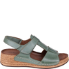 Sandały Syrena SST 995 zielone - skórzane, na rzepy