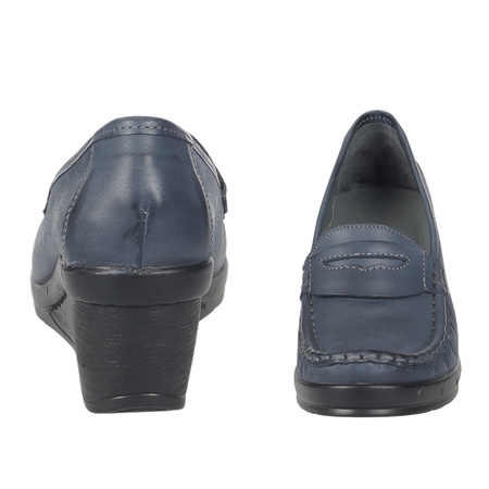 Półbuty na koturnie skórzane damskie Syrena SST 1593/50