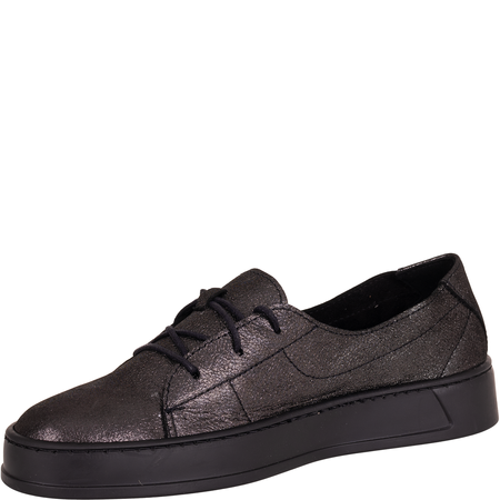 Półbuty damskie skórzane Syrena SLA 1101/244 czarno-srebrne