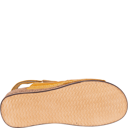 Sandały skórzane damskie marki Syrena SST 993 żółte