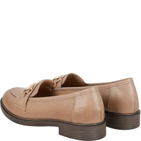 Mokasyny damskie Syrena SE P-299A cappuccino, skóra naturalna