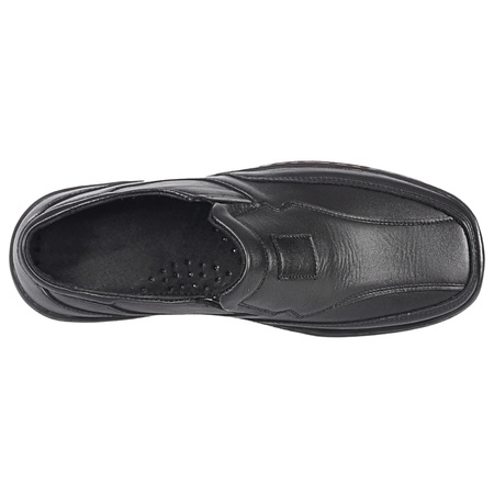 Skórzane półbuty męskie marki Syrena SST 195 czarne