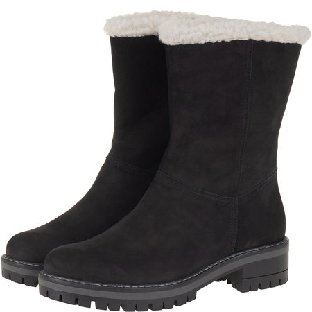 Zimowe botki ocieplane Syrena SST 4075 czarne, nubuk