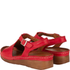 Czerwone sandały damskie skórzane marki Syrena SST 924