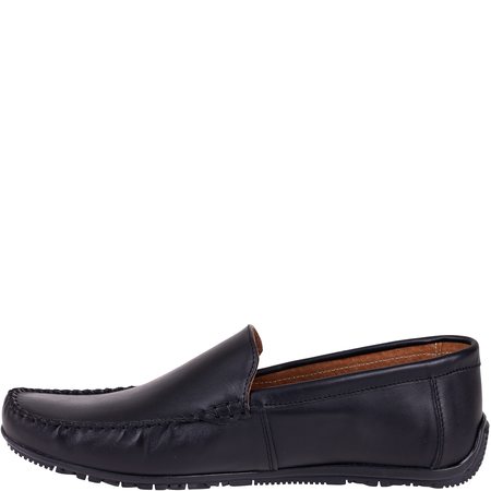 Mokasyny męskie Syrena SI 398-459-2 czarne skórzane