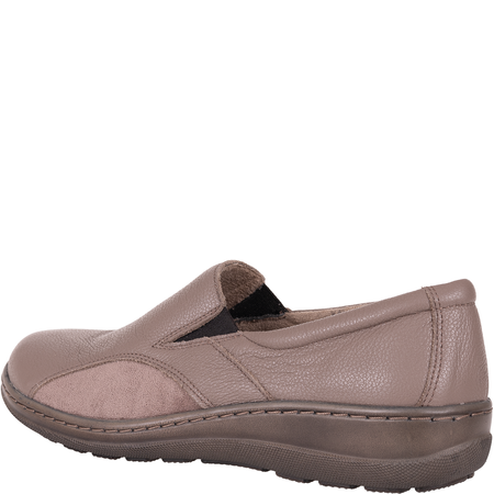 Beżowe półbuty wsuwane damskie Helios 453 skóra licowa