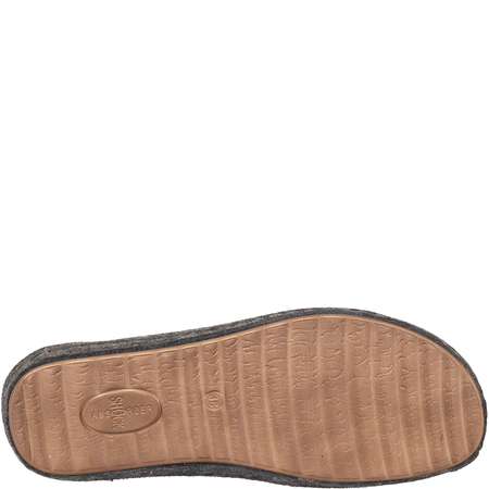 Kapcie damskie Syrena SH 104 grafit z wkładką skórzaną