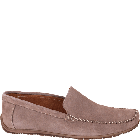 Beżowe mokasyny męskie Syrena SI 398-939 skóra, nubuk