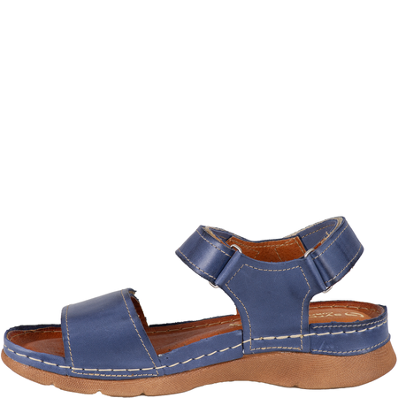 Sandały skórzane damskie marki Syrena SST 990 niebieskie