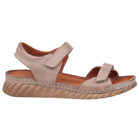 Sandały skórzane damskie marki Syrena SSST 958 cappuccino