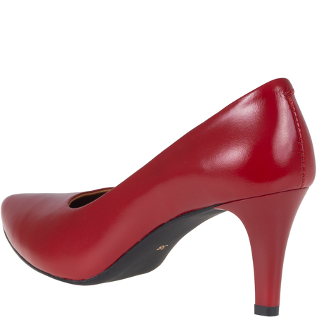 Czółenka na obcasie czerwone skórzane marki Syrena SWB 180
