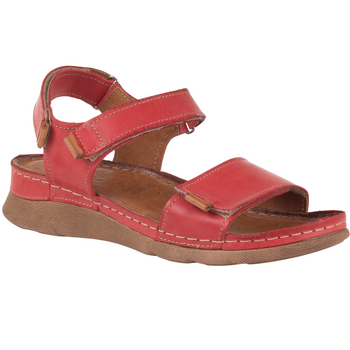 Sandały skórzane damskie marki Syrena SST 990 czerwone