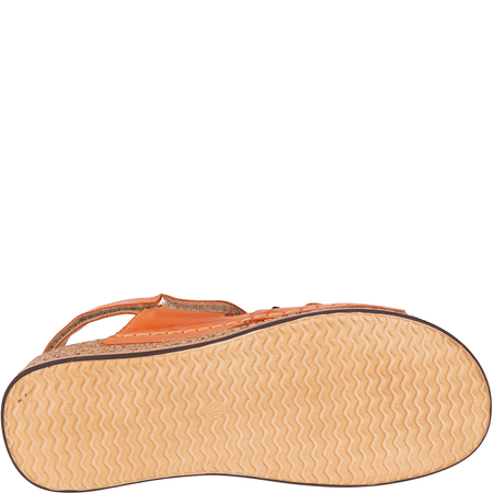 Sandały skórzane damskie marki Syrena SST 993 pomarańczowe