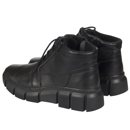 Modne botki damskie Syrena SST 4093 - skóra naturalna