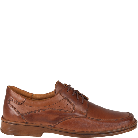 Skórzane półbuty męskie marki Syrena SST 065 jasny brąz