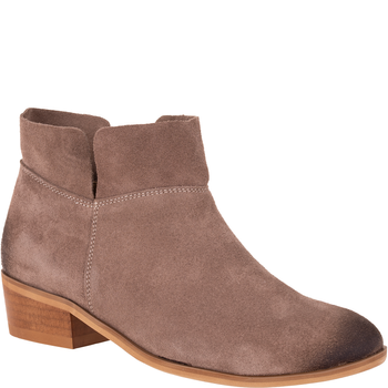 Modne botki damskie Syrena SE KO-08 cappuccino skóra welurowa