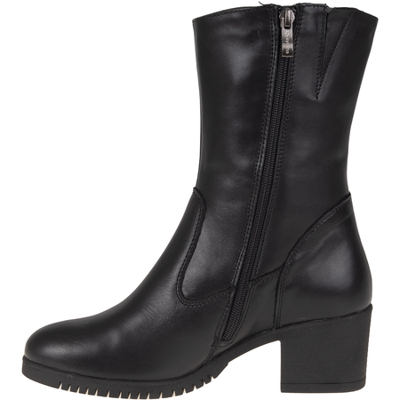 Czarne botki na słupku Syrena SST 4107 - 6 cm obcas