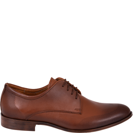 Skórzane półbuty męskie marki Syrena SI 329A-796 brązowe