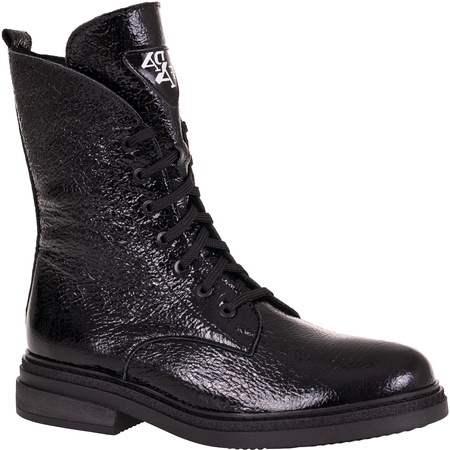 Trzewiki damskie Syrena SLA 1040/161 czarny/lico kresz