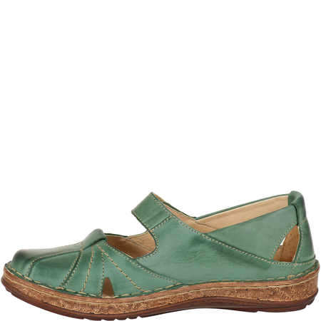 Przewiewne półbuty na rzepy Syrena SST 1705/A zielone