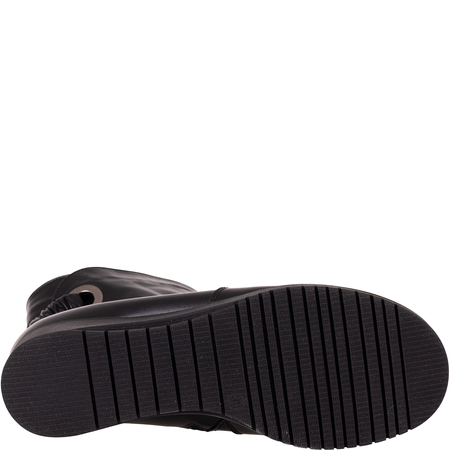 Czarne botki marki Syrena SGO 1289 - skóra naturalna licowa