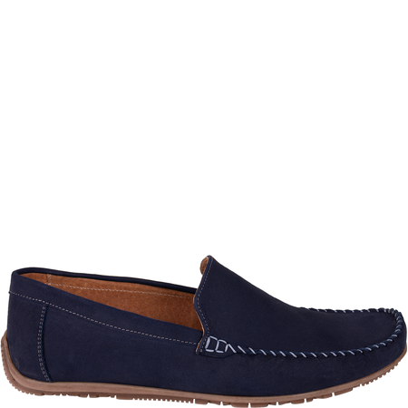 Granatowe mokasyny Syrena SI 398-483 skóra naturalna nubuk