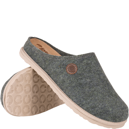 Kapcie damskie INBLU CS000047 zielone - filcowe