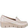 Skórzane mokasyny damskie Syrena SLA 989 kremowe