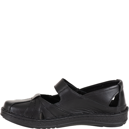 Czarne przewiewne półbuty na rzepy SST 1705/A marki Syrena