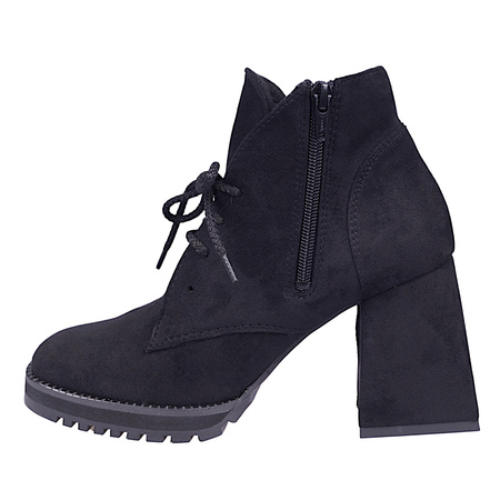 Polskie botki na obcasie ocieplane z linii Eco model EDA 322Z czarne