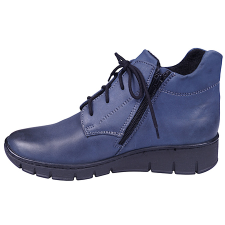 Botki damskie wiązane marki Syrena SST 4046 granatowe