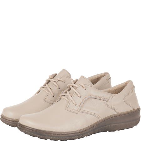 Komfortowe półbuty damskie skórzane Syrena SH 715-2 ecru