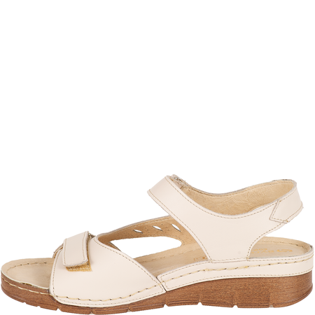 Sandały damskie skórzane marki Syrena SST 907 jasny beż