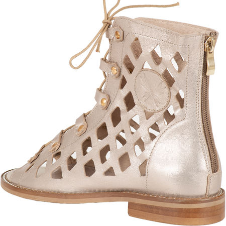 Sandały damskie Syrena SLA 1058/C szampan, skóra licowa