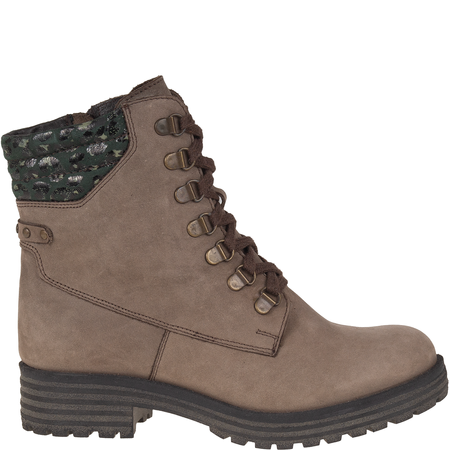 Botki damskie Syrena SST 4064 oliwka - skóra naturalna