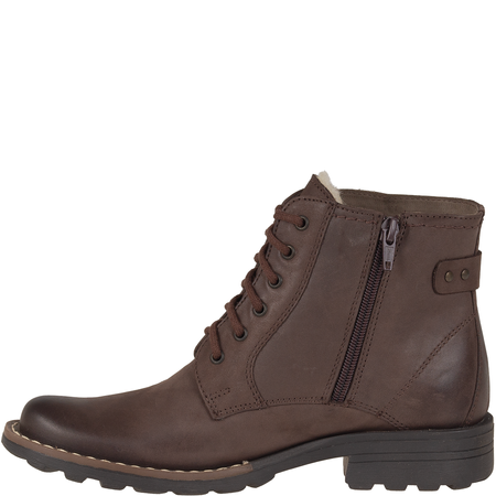 Botki damskie Syrena SST 2032/ST - skóra naturalna, brązowe