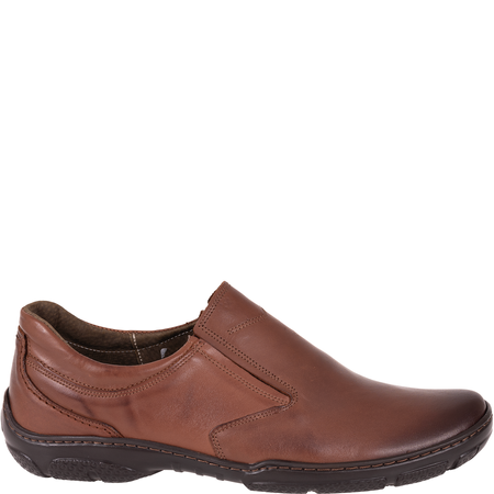 Skórzane półbuty męskie marki Syrena SI 422A-863 brąz