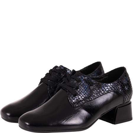 Półbuty skórzane damskie Syrena SPU 1525 czarne naplak