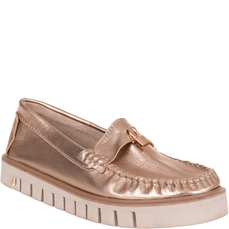 Mokasyny damskie Syrena SLA 1100/282 miedziane - skóra licowa